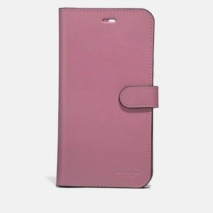 NWT rose coach iPhone X leather case
